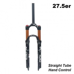 FANGXUEPING Forcelle per mountain bike FANGXUEPING MTB Bici Forcella Anteriore 26 27.5 29er Pollici Lega di Magnesio Aria Smorzata Mountain Bike 32 Parti Forcella Freno A Disco Forcella Rl100mm 27.5 Tubo Dritto