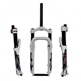 FCXBQ Forcelle per mountain bike FCXBQ Bicicletta Assorbente Spalla Controllo Forcella Forcella della Bicicletta in Lega di Magnesio 20 Pollici Motoslitta ATV Largo Pneumatico 4.0 Assorbente Forcella Mountain Bike, White