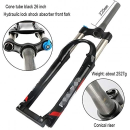 FHGH Forcelle per mountain bike FHGH Forcella per Bicicletta Forcella MTB Anteriore 100mm 26 Pollici Tubo Spinale Bicicletta Mountain Bike Ammortizzatore Forcella Anteriore Blocco Idraulico Corsa Forcella