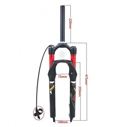 FHGH Forcelle per mountain bike FHGH Forcella per Bicicletta MTB Forcella Forcella Anteriore Mountain Bike Tubo Dritto Ammortizzatore 26 / 27, 5 / 29 Pollici Forcella Gas Blocco Cavi Forcella Pneumatica Anteriore