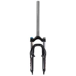 L.BAN Forcelle per mountain bike Forcella ammortizzata per ciclismo 20 pollici pieghevole Mountain Bike Ammortizzatore MTB Forcella pneumatica Forcella meccanica estesa Disco / V- Frenata Smorzamento regolazione 105mm Corsa, Nero