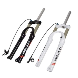 L.BAN Forcelle per mountain bike Forcella Ammortizzata per Ciclismo MTB 26 Pollici Forcella Ammortizzata per Bici Mountain Bike Forcella pneumatica Corsa Smart Lock: 100mm, Bianca