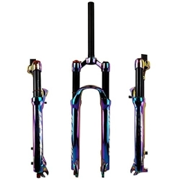 Mystea Parti di ricambio Forcella Anteriore Forcella Ammortizzata della Bicicletta per Mountain Bike in Lega di Alluminio Arcobaleno Forcella Ad Aria Corsa 120 Mm Freno A Disco Accessori Bicicletta A, 27.5inch