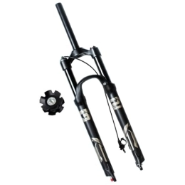 FukkeR Forcelle per mountain bike Forcella Anteriore Mountain Bike da 26 27.5 29 Pollici Tubo Sterzo Dritto in Magnesio 1-1 / 8" Forchetta Bicicletta MTB QR 9mm Corsa 140mm Smorzamento (Color : Black Remote, Size : 27.5inch)