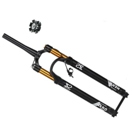 FukkeR Parti di ricambio Forcella Anteriore Mountain Bike Tubo Conico 1-1 / 2'' Stabile Forchetta Ammortizzata Bici da 27.5 29 Pollici Corsa 120mm ASSE 15 * 100mm Ammortizzatore (Color : Gold Remote, Size : 29inch)