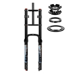 HerfsT Forcelle per mountain bike Forcella Anteriore per Bici da Neve 26 Pollici 4.0 Fat Tire Doppia Spalla per Mountain Bike Ammortizzatore da Spiaggia Forcella Ammortizzata per Bicicletta 135mm