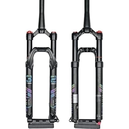 Mystea Parti di ricambio Forcella Anteriore per Bicicletta in Lega di Magnesio Forcella Ammortizzata Tubo Conico Sospensione Mountain Bike MTB Forcella per Bici Corsa 100mm con Regolazione del Rimbalzo A, 27.5inch