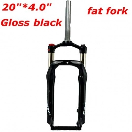 Forcella da bicicletta Parti di ricambio Forcella da bicicletta Snow MTB Moutain 20inch4.0in Bike Fork Fat Bike Fork Oil Air Gas Locking Suspension Forks Lega di Alluminio per 4.0"Pneumatici 135mm, Oilglosswhite