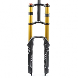 FCXBQ Forcelle per mountain bike Forcella della bicicletta 26 / 27.5 / 29 pollici MTB Sospensione Forcella pneumatica Lega di magnesio Doppia spalla Air Oil Barrier Straight Downhill Fork Ammortizzatore a gas, Oil spring quick release