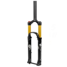 OMDHATU Forcelle per mountain bike Forcella MTB Ad Aria 26 / 27, 5 / 29 Pollici Blocco Manuale Regolazione Dell'estensione Escursione 140mm Sterzo Dritto Da 1-1 / 8 Di Pollice Freno A Disco Asse Passante 110mm*15mm ( Color : Gold , Size : 26i