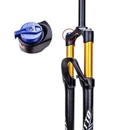 BEZARA Forcelle per mountain bike Forcella per Mountain Bike Front Fork 26 / 27.5 / 29 Pollice Viaggio 120mm Mtb Sospensione Aria Sospensione Forcella Rebound Regolazione Del Tubo Dritto Serratura A Spalla Ultralight Mounta(Size:26IN)