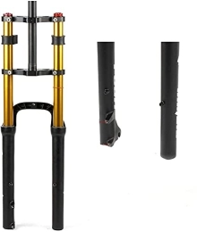 EMISOO Forcelle per mountain bike Forcella pneumatica per sospensione Fat Fork 26 * 4.0, forcella ammortizzata per bici 135 mm smorzamento a marcia aperta regolabile, per mountain bike Air doppia spalla discesa in corda doppia ammort