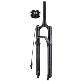 FukkeR Parti di ricambio Forcella Sospensione MTB Bicicletta 27.5 29 Pollici Manuale Remoto Forchetta Ammortizzata Mountain Bike 1-1 / 2" Conico Corsa 120mm QR 100×9 Smorzamento (Color : Black Remote, Size : 27.5inch)