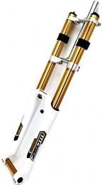 MGE Parti di ricambio Forcelle, MTB Bike Suspension Pressione Olio Sospensioni Sospensione in Lega di magnesio Etero Tubo Forte Struttura Bici Accessori Nero / Bianco 26 Pollici (Color : White-26 Inches)