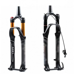 WATPET Parti di ricambio Forchette di sospensione della bicicletta MTB. Forcella di sospensione Mountain Bilable Axle Assale Forcella anteriore 27.5 29 pollici Forchetta con serratura in lega di magnesio Stettore conico e for