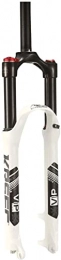 HAO KEAI Forcelle per mountain bike HAO KEAI Forcella MTB Bicycle Suspension Fork 26 27.5 29 in Mountain Bike Front Fork Doppia Air Damer Shoulder Control Disc Freno a Disco 1-1 / 8" (Color : Bianca, Size : 27.5inch)