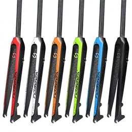 HHKAZ Forcelle per mountain bike HHKAZ Mountain Bike Ultraleggero Full Carbon Tubo Dritto Forcella Anteriore Bicicletta Hard Fork Freno A Disco 26 / 27.5 / 29 Pollici Forcella Rigida