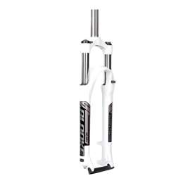 HYQW Forcelle per mountain bike HYQW Forcella Anteriore Ammortizzante per Mountain Bike, Forcella Anteriore Meccanica con Blocco della Spalla da 26 / 27, 5 / 29 Pollici, Lega di Alluminio, Escursione 100mm, White-27.5 Inches