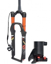 WXX Forcelle per mountain bike in Lega di Magnesio Mountain Bike Forcella 26 / 27.5 / 29 Pollici Dual Air Suspension Fork Tapered Standpipe Wire di Controllo Forcella Freno A Disco 110Mm di Viaggio, Nero, 26 inch a