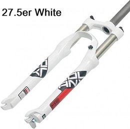 JKFZD Forcelle per mountain bike JKFZD MTB Forcella Anteriore 26, 27, 5, 29 Pollici Ultraleggero Lega di Alluminio Mountain Bike Ammortizzatore Forchette 100 Millimetri (Color : White, Size : 27.5)