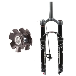 QHY Forcelle per mountain bike Leggero Forcella Ammortizzata 26 27.5 29 inch Aluminum Alloy Telecomando MTB Forcella Forcella di Sospensione Mountain Bike Bicicletta Viaggio: 100mm 1-1 / 2 QR 9MM (Size : 27.5in)