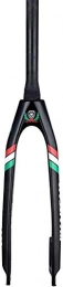 LIMQ Forcelle per mountain bike LIMQ Mountain Bike Fibra di Carbonio Forcella Anteriore Cono Tubo Forcella Dura Freni A Disco per Biciclette Tre Colori Standard 26 / 27 5 / 29 Pollici, 27.5inch