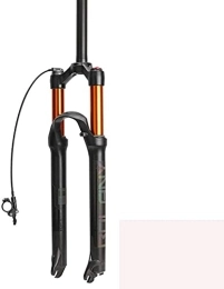 LIZCG Parti di ricambio LIZCG Forcella Ammortizzata per Bicicletta MTB, Tubo Dritto, Blocco remoto, Regolazione dello smorzamento, Lega di Alluminio, Corsa 100 mm, per Mountain Bike da Strada, oro-27.5IN