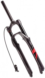 LIZCG Forcelle per mountain bike LIZCG Forcella MTB per Bicicletta, Forcella ad Aria Ammortizzata a Gas, Lega di Alluminio, Blocco remoto del cannotto di sterzo Dritto, per Mountain Bike da Ciclismo su Strada, rosso-29 Pollici