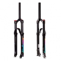 Lsqdwy Forcelle per mountain bike Lsqdwy Forcelle Ammortizzate per Mountain Bike, Forcella Anteriore MTB per Bici da 26 / 27, 5 / 29 Pollici con Regolazione del Ritorno, Corsa 100 mm 28, 6 mm, Lega di magnesio