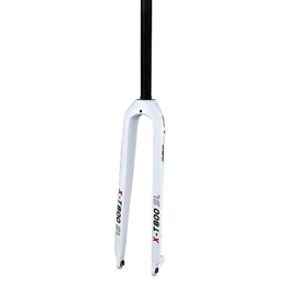 LSRRYD Parti di ricambio LSRRYD 26 27.5 29'' Carbonio Forcelle Rigida MTB Forcella Freno A Disco Mountain Bike Anteriore Forcellas QR 9mm 1-1 / 8 Senza Filettatura Ultraleggere 535g (Color : White, Size : 26'')