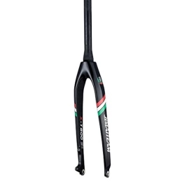 LSRRYD Parti di ricambio LSRRYD Ammortizzatore Forcella da Bicicletta Forcella Anteriore in Mountain Bike in Fibra di Carbonio 26 27, 5 29 Pollici MTB Forcella Ciclismo 3K 1-1 / 8" (Color : Black, Size : 27.5inch)