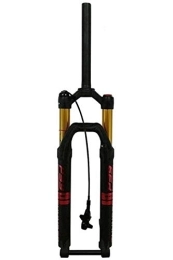 LSRRYD Parti di ricambio LSRRYD Forcella Ammortizzata per Biciclette da 27, 5" / 29 Pollici MTB Forcella Ad Aria DH Freno A Disco Nero ASSE Passante da 15mm Lega di Magnesio Corsa 105mm 1-1 / 8" per Mountain Bike / XC