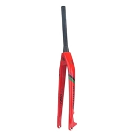 LSRRYD Parti di ricambio LSRRYD MTB Forcella 26 / 27.5 / 29'' Carbonio Forcelle Rigida Mountain Bike Freno A Disco Anteriore Forcellas QR 9mm 1-1 / 2 Senza Filettatura Ultraleggere 540g (Color : Red, Size : 29er)