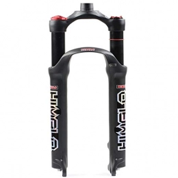 LSRRYD Forcelle per mountain bike LSRRYD MTB Forcella Bicicletta 26 27, 5 29 Pollici Forcella Ammortizzata Mountain Bike Smorzamento dell'Aria Diritto 1-1 / 8" QR Freno Disco Corsa 100mm (Color : A-Matte Black, Size : 29in)