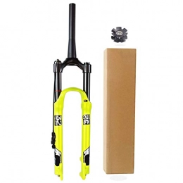 LvTu Forcelle per mountain bike LvTu Bicicletta Forcella Ammortizzata MTB 26 27.5 29 Pollici Aria Ammortizzatore Diritto / Affusolato Freno A Disco Mountain Bike Forcella Anteriore Viaggio 130mm Giallo