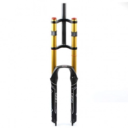 LvTu Forcelle per mountain bike LvTu DH Mountain Bike Forcella Ammortizzata MTB 26 / 27, 5 / 29 Pollici, Viaggio 130mm Doppia Spalla Discesa in Corda Doppia Ammortizzatore per MTB, XC, AM, FR, DH, EFR (Color : 26 inch)