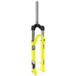 LvTu Parti di ricambio LvTu Molla Idraulica Forcella Ammortizzata MTB per Bicicletta 26"27, 5 Pollici 29 er, Tubo Dritto 1-1 / 8 Blocco Manuale Mountain Bike Forcella Anteriore Giallo (Size : 27.5 inch)