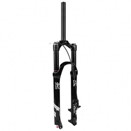 LvTu Parti di ricambio LvTu Mountain Bike 140mm Viaggio Forcella Ammortizzata MTB 26 / 27, 5 / 29 Pollici, Leggero Lega 1-1 / 8" Forcelle Pneumatiche 9mm QR (Color : Black - Straight Remote Lock, Size : 27.5")