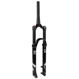 LvTu Forcelle per mountain bike LvTu Mountain Bike 140mm Viaggio Forcella Ammortizzata MTB 26 / 27, 5 / 29 Pollici, Leggero Lega 1-1 / 8" Forcelle Pneumatiche 9mm QR (Color : Black-Tapered Manual, Size : 26")