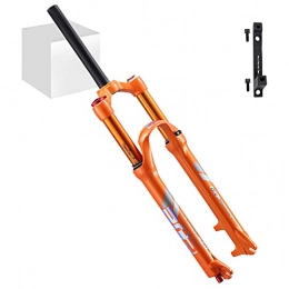 LvTu Forcelle per mountain bike LvTu Mountain Bike 26 / 27.5 Pollici Forcella Anteriore Air MTB, Regolazione del Ritorno Lega Ultraleggera (Tubo Dritto) Forcella Ammortizzata Bicicletta con Freno a Disco da 180mm Adattatore