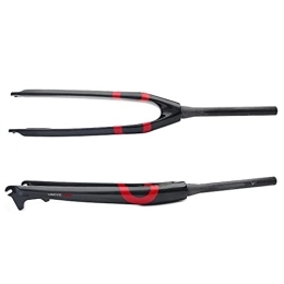 MabsSi Parti di ricambio MabsSi 26 27.5 29 Pollici Forcella Dura per Biciclettaforcella Anteriore Ultraleggera Tubo A Cono Mountain Bike Fibra Piena di Carbonio per Freno A Disco 28.6mm 1-1 / 8 "MTB(Size:27.5INCH, Color:Rosso)