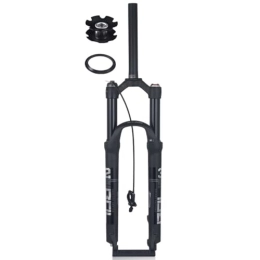 FukkeR Forcelle per mountain bike MTB Forcella Doppia Camera d'Aria 26 27.5 29 Pollici Forchetta Sospensione Mountain Bike 1-1 / 8 Dritto Corsa 120mm QR 100×9 Ammortizzata Manuale Remoto (Color : Black Remote, Size : 29inch)