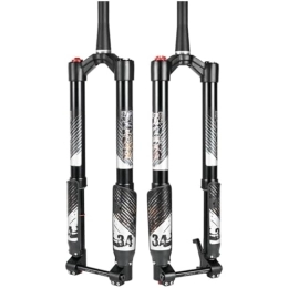 FukkeR Parti di ricambio MTB Fork Sospensione Pneumatica 26 27.5 29 Cono Forcelle Anteriore Mountain Bike 1-1 / 8 Corsa 120mm ASSE 110 * 15 con Blocco Corsa Regolazione Smorzamen