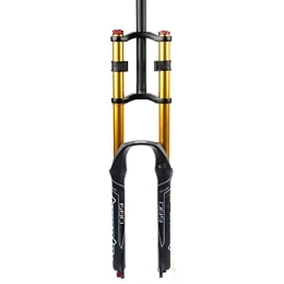 NaHaia Parti di ricambio NaHaia 26" 27.5" 29" MTB Forcella per Mountain Bike da Discesa 1-1 / 8" Tubo Dritto Corsa 130mm Forcella Ammortizzata Anteriore pneumatica QR 9mm Forcelle Ammortizzate a Doppia Spalla per Biciclette AM