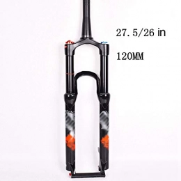 NBMNN Parti di ricambio NBMNN Sospensione Forcella Mountain Bike Tubo Nero 26 / 27, 5 Pollici Controllo delle Spalle MTB Forcella Anteriore Leggero Lega Magnesio Itinerario: 120 MM