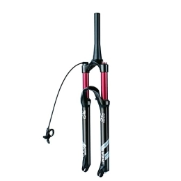 OONYGB Forcelle per mountain bike OONYGB Forcella Ammortizzata per Mountain Bike, Forcella per Bicicletta 26 27, 5 29 Pollici, Tubo Conico 28, 6 Mm, QR 9 Mm, Corsa 100 Mm, Forcella per Bicicletta con Blocco del Controllo del Cavo.