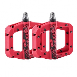 DriSubt Forcelle per mountain bike Pedali MTB Bicicletta, Nuova Fibra di Nylon Antiscivolo Sostituibili per Bici Elettrica, MTB, da Trekking, ECC (Red)