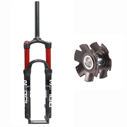 QHY Parti di ricambio QHY Forcella Ammortizzata Ad Aria MTB, 26 27, 5 Sospensioni da Ciclismo da 29 Pollici Mountain Bike Forcella Anteriore Ammortizzatore per Bicicletta, Corsa 100mm Straight Hand 9mmQR