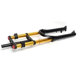 QHY Forcelle per mountain bike QHY Forcella Ammortizzata Ad Aria MTB, 26x4.0 Pollici Mountain Bike Forcella Anteriore Ammortizzatore per Bicicletta, Corsa 130mm 9mm QR, Straight Hand