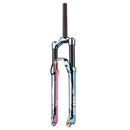 QHY Forcelle per mountain bike QHY Forcella Ammortizzata Ad Aria MTB, 27, 5 Sospensioni da Ciclismo da 29 Pollici Mountain Bike Forcella Anteriore Ammortizzatore per Bicicletta, Corsa 100mm 9mmQR, Straight Hand (Size : 27.5in)